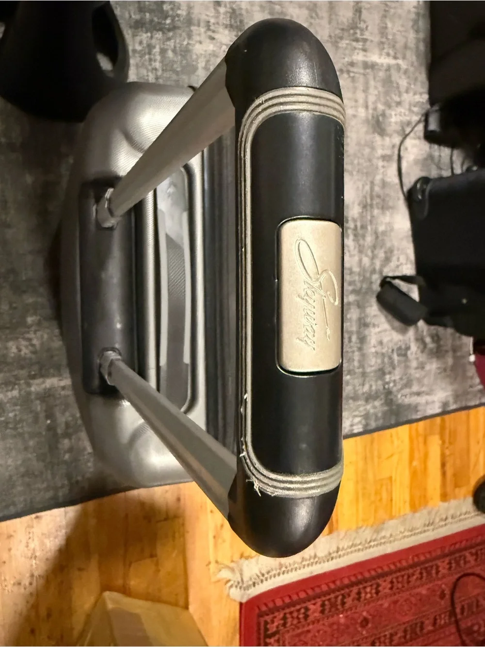 Unixes Gray Hard-Shell Spinner Carry-On Luggage from Macy’s wads $160